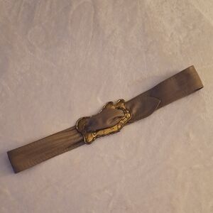 Vintage Leather And Brass Belt